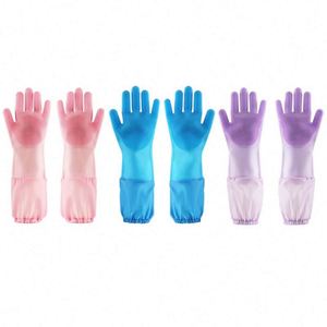 Gants de cuisine personnalisés en silicone résistant à la chaleur, imperméables, pour le nettoyage des animaux domestiques, gants de vaisselle réutilisables - Product Image 1