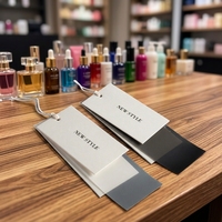 Étiquettes suspendues rectangulaires personnalisées en cuivre imperméable, pré-percées avec trous pour cordon, impression de logo, étiquettes de prix pour vêtements, étiquettes personnalisées