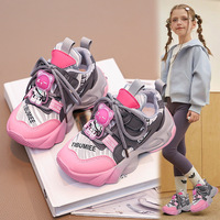 Chaussures Dad Shoes colorées très tendance pour enfants plus âgés - Polyvalentes Printemps/Automne 2024, semelles épaisses, fermeture Velcro, décontractées