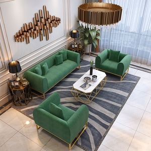 Set <span class=keywords><strong>Sofa</strong></span> Besi Studio Gaya Nordic, Mebel Ruang Tamu Toko Pakaian Salon Kecantikan Breeze Ringan <span class=keywords><strong>Sofa</strong></span> Bagian Mewah - Product Image 4