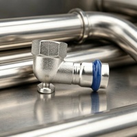 Coude court femelle à pression SS316L 90 degrés avec plaque murale DVGW WRAS WATERMARK Raccord de tuyauterie à pression profil V