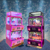 Mini 4 joueurs Arcade prix griffe grue jouet attrape Boutique peluche fer griffe Machine 1 an de garantie anglais jeux à pièces