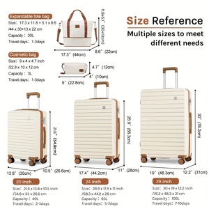JINYI Ensemble de 3 sacs de voyage en <span class=keywords><strong>polycarbonate</strong></span> film PC Bagage de <span class=keywords><strong>cabine</strong></span> personnalisé avec serrure TSA et <span class=keywords><strong>valise</strong></span> à roulettes - Product Image 2
