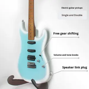 <span class=keywords><strong>Guitare</strong></span> électrique d'entrée <span class=keywords><strong>de</strong></span> gamme <span class=keywords><strong>de</strong></span> 39 pouces avec micro simple et double Instrument <span class=keywords><strong>de</strong></span> rock solide adapté aux débutants en érable en <span class=keywords><strong>vente</strong></span> - Product Image 1