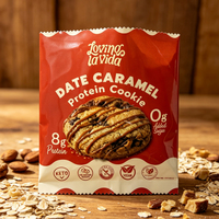 Sachet personnalisé pour biscuits aux pépites de chocolat 8g 10g 16g, sachet refermable de qualité alimentaire, pochette mate en aluminium pour collation saine