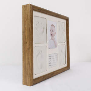 Marco de Madera para Guardar Obras de Arte Infantiles, Marco DIY para <span class=keywords><strong>Huellas</strong></span> de Manos y Pies de Bebé y Exhibición de Fotos - Product Image 2