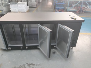 Mesa de Trabajo Refrigerada de Color Negro <span class=keywords><strong>para</strong></span> Hotel, Restaurante, <span class=keywords><strong>Cocina</strong></span>, con Descongelación Automática, Revestimiento Higiénico, Refrigerador Comercial - Product Image 5