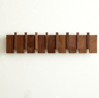 Porte-manteaux muraux modernes en bois avec 6 crochets, robustes, à fixer au mur pour suspendre les manteaux et les vêtements