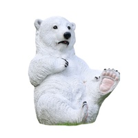 Sculpture d'ours polaire en fibre de verre, faite à la main, personnalisable, pour l'extérieur, décoration de parc, zone scénique, jardin, aménagement paysager