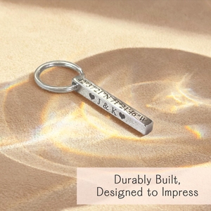 <span class=keywords><strong>Porte</strong></span>-clés en métal personnalisé avec gravure laser, étanche, cadeau promotionnel personnalisé pour couple, date de mariage - Product Image 4