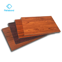 Panneaux composites en aluminium de nouvelle conception 1220x2440mm, prix compétitif, avec grain de bois