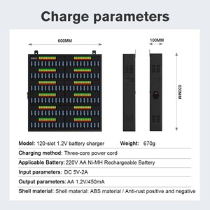Thông Minh 120bit Sạc Tủ 5V/2A Năng Lượng Mặt Trời Pin Sạc Công Nghiệp Sử Dụng Máy Ảnh MP3/MP4 Máy Nghe Nhạc Microphone Xe Máy/Xe Tay Ga LED - Product Image 6