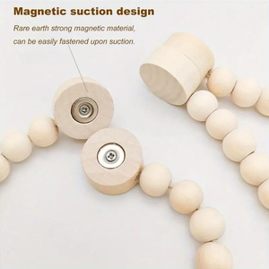 Nuevas <span class=keywords><strong>Lazos</strong></span> para Cortinas de Lujo, Hechos a Mano en Francia, <span class=keywords><strong>con</strong></span> Cinta de Dibujos Animados de Arcoíris y Cuentas de Madera, para Cortinas Translúcidas - Product Image 5