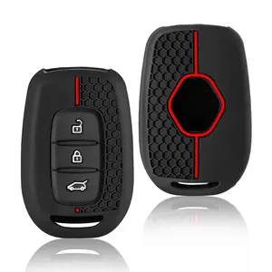 Coque de clé de voiture en silicone à 3 boutons pour <span class=keywords><strong>Renault</strong></span> Kwid Traffic Symbol Dacia Sandero Logan Duster 2016 <span class=keywords><strong>2017</strong></span> 2018 - Product Image 4