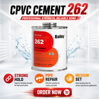 Ciment solvant CPVC rouge formulé, haute viscosité, pour système d'incendie, application sur tuyaux de 6 pouces, 118-946 ml