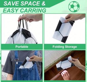 Branded Fashion Foldable Portable Durable Unisex Football <b>Training</b> Sneaker Bag Drawstring <b>Backpack</b> - Product Image 3