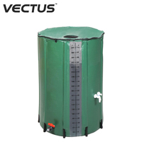 Baril de récupération d'eau de pluie pliable de 100 gallons Vectus OEM en gros, système portable de collecte d'eau de pluie avec échelle de volume