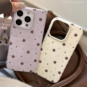 Funda de teléfono de TPU con estampado de estrellas rosas Kawaii estilo Ins para <span class=keywords><strong>iPhone</strong></span> 17 16 15 14 <span class=keywords><strong>13</strong></span> 12 Pro Max para mujeres niñas fundas de teléfono bonitas Kawaii - Product Image 1