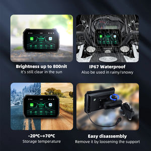جهاز ملاحة جي بي إس للدراجات النارية من كيكيير بشاشة 5 بوصات مع نظام تحديد المواقع المدمج وكاربلاي اللاسلكي وأندرويد أوتو، شاشة ملاحة محمولة للقيادة - Product Image 4