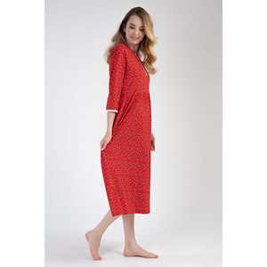 Vestido de dormir con bolsillos y botones de manga 3/4 para mujer - Product Image 3