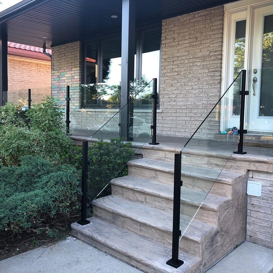 Лидер продаж, наружные боковые стеклянные лестничные перила для ограждения