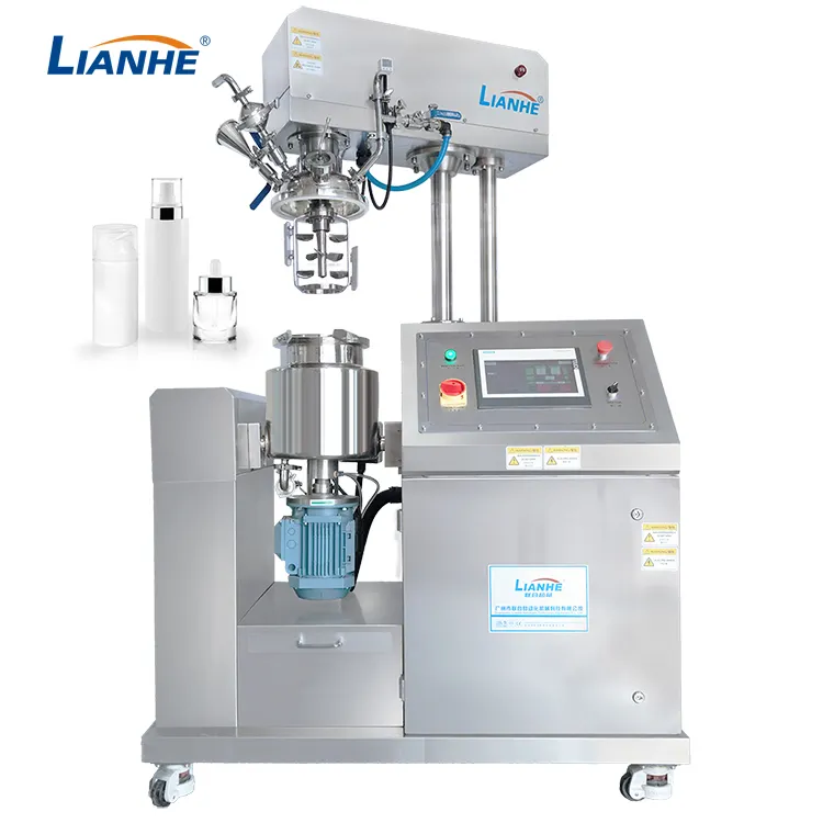 5l-50l Op Maat Gemaakte Hydraulische Lifting Mobiele Cosmetische Crème Gezichtslotion Maken Machine Haarcrème Vacuüm Emulgator Mixer