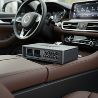 Amplificador DSP para Auto, Procesador de Audio BT, Específico para Vehículo, Plug and Play, Sin Modificaciones de Cableado, Amplificador de 4 Entradas y 6 Salidas