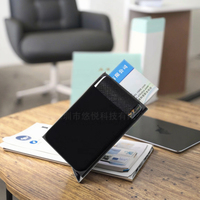 YY Porte-cartes pop-up automatique à blocage RFID minimaliste pour hommes, porte-cartes ultra-mince et léger Pince à billets