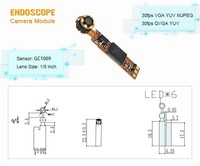 Caméra endoscopique médicale micro mini HD 720p 1MP à faible coût, meilleur fabricant de modules de caméra endoscopique, avec capteur GC1009
