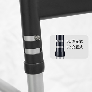 Height Adjustable Foldable Stainless Steel <b>Walker</b> For <b>Elderly</b> And Toddlers With Silver Finish And Manual Operation - Product Image 1