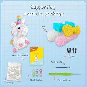 Kit de démarrage au crochet <span class=keywords><strong>Licorne</strong></span>, fournitures de bricolage pour le tissage manuel avec guide vocal en anglais par une personne réelle - Product Image 2