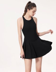 运动连衣裙防光干燥网球裙漂亮背部一体式瑜伽健身锻炼网球裙女装 - Product Image 2