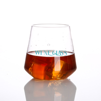Gobelets à vin jetables en plastique transparent logo personnalisé PET Tritan jus glace gobelets à vin en plastique coquetiers pour vin