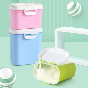 Distributeur de lait infantile double couche en plastique sans BPA, conteneur portable pour l'alimentation des enfants de 0 à 6 mois - Product Image 1
