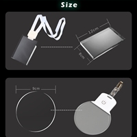 Individuelles Farbiges Acryl-LED-Namensschild Wiederaufladbares LED-Lanyard Nachtclub Leuchtendes Namensschild