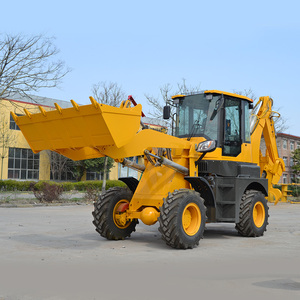 Mini backhoe loader máy kéo backhoe phía trước loader 4WD Bánh Xe Tải - Product Image 5