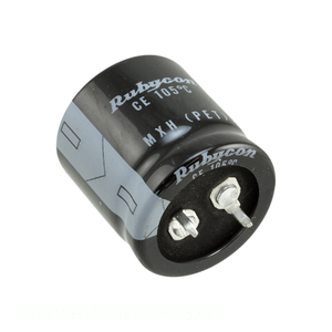 ตัวเก็บประจุแบบ Through Hole ยี่ห้อ Manufacturer Channel รุ่น CAP ALUM 120UF 20% 450V SNAP TH 450MXH120MEFCSN25X25 ขนาด 120 ไมโครฟารัด - Product Image 1