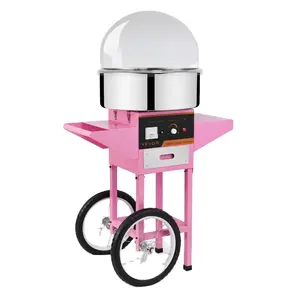 Hot Commerciële Suiker Productie Goedkope Automatische Katoen Suikerspin Machine Met Kar