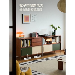 Vintage Style Solid Wood Sideboard Midcentury Modern Multi Functional Storage Cabinet For Living And Dining Room - Product Image 2