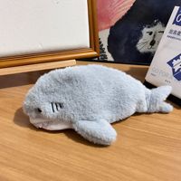 Mode stockage papeterie petites filles belle école dessin animé en peluche en forme de requin PP coton crayon sac