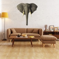 Vente en gros Grand fond Décoration murale Ornements créatifs Décoration intérieure Lumière créative nordique Sculpture de statut d'éléphant de luxe