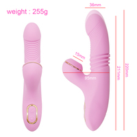 Kostenloser Versand in den USA Heizung Clit Sucker Vagina Clitoris Stimulator Teleskop Schub Saugen Vibrator Dildo Maschine