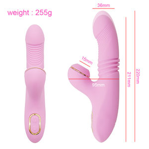 Kostenloser Versand in den USA Heizung Clit Sucker Vagina Clitoris Stimulator Teleskop Schub Saugen Vibrator <span class=keywords><strong>Dildo</strong></span> Maschine - Product Image 2