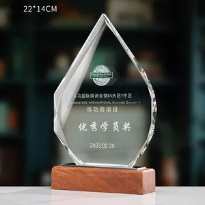 水晶奖杯经典黑色体育赛事纪念品年会颁奖音乐水晶奖杯钻石水晶奖杯