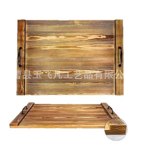 Plateau de service en bois massif Yu Feifan avec poignée pour la cuisine, finition laquée - Product Image 5
