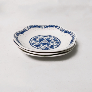 Platos de cena de melamina impresos con logotipo personalizado de fábrica, platos de melamina redondos irregulares para restaurante, juego de 10 pulgadas - Product Image 2
