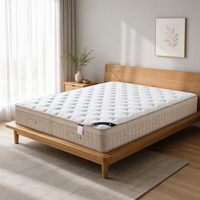 Matelas hybride professionnel King Size à ressorts ensachés multicouches de qualité hospitalière, durable, enroulé en boîte, pour hôtels et chambres d'hôpitaux