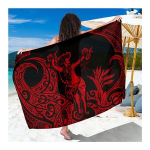 Traje de baño de estilo Tribal de Nueva Zelanda, Pareo de talla grande, falda Sarong, 4 colores - Product Image 1
