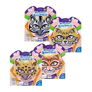 Vente en gros de masques pour enfants en tissus non tissés à motif de tigre zèbre léopard et girafe