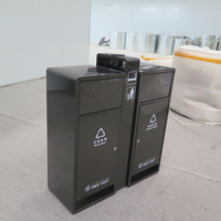Poubelle en acier inoxydable à double capacité de haute qualité Poubelle de recyclage intérieure et extérieure pour le recyclage du papier